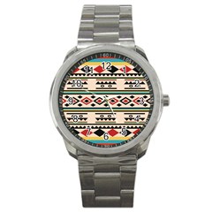 Tribal Pattern Sport Metal Watch by BangZart