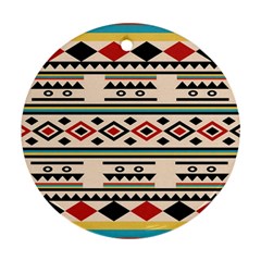 Tribal Pattern Round Ornament (two Sides)