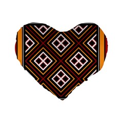 Toraja Pattern Pa re po  Sanguba ( Dancing Alone ) Standard 16  Premium Heart Shape Cushions by BangZart