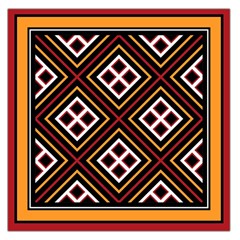 Toraja Pattern Pa re po  Sanguba ( Dancing Alone ) Large Satin Scarf (square) by BangZart