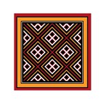 Toraja Pattern Pa re po  Sanguba ( Dancing Alone ) Small Satin Scarf (Square) Front