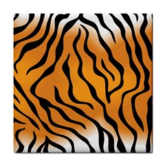 Tiger Skin Pattern Tile Coasters by BangZart