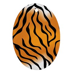 Tiger Skin Pattern Ornament (oval) by BangZart