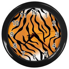 Tiger Skin Pattern Wall Clocks (black) by BangZart