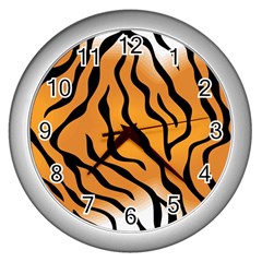 Tiger Skin Pattern Wall Clocks (silver)  by BangZart