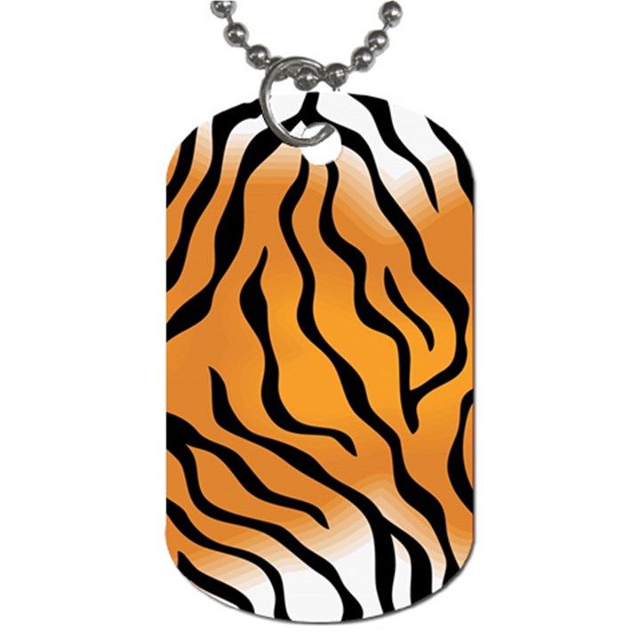 Tiger Skin Pattern Dog Tag (One Side)