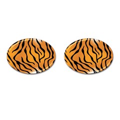 Tiger Skin Pattern Cufflinks (oval) by BangZart