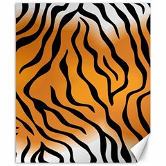 Tiger Skin Pattern Canvas 8  X 10 