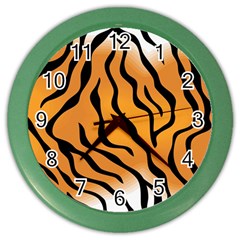 Tiger Skin Pattern Color Wall Clocks by BangZart