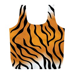 Tiger Skin Pattern Full Print Recycle Bags (l)  by BangZart