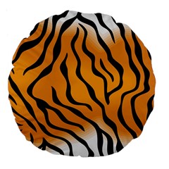 Tiger Skin Pattern Large 18  Premium Flano Round Cushions by BangZart