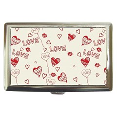 Pattern Hearts Kiss Love Lips Art Vector Cigarette Money Cases by BangZart