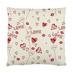 Pattern Hearts Kiss Love Lips Art Vector Standard Cushion Case (one Side) by BangZart