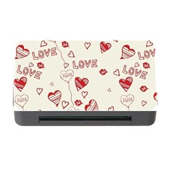 Pattern Hearts Kiss Love Lips Art Vector Memory Card Reader With Cf by BangZart