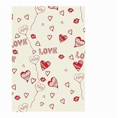 Pattern Hearts Kiss Love Lips Art Vector Small Garden Flag (two Sides) by BangZart