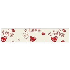 Pattern Hearts Kiss Love Lips Art Vector Flano Scarf (small)