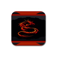 Dragon Rubber Square Coaster (4 Pack)  by BangZart