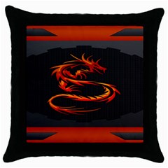 Dragon Throw Pillow Case (black) by BangZart