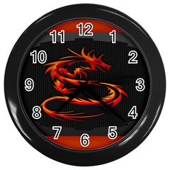 Dragon Wall Clocks (black) by BangZart