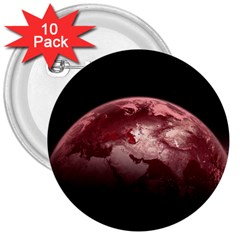 Planet Fantasy Art 3  Buttons (10 Pack)  by BangZart