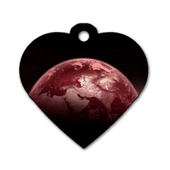 Planet Fantasy Art Dog Tag Heart (one Side)