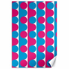 Pink And Bluedots Pattern Canvas 20  X 30   by BangZart