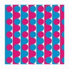 Pink And Bluedots Pattern Medium Glasses Cloth by BangZart