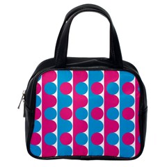 Pink And Bluedots Pattern Classic Handbags (one Side) by BangZart