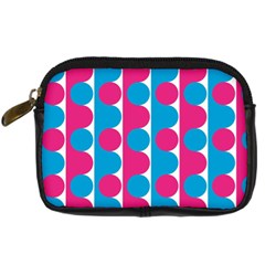 Pink And Bluedots Pattern Digital Camera Cases by BangZart