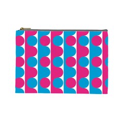 Pink And Bluedots Pattern Cosmetic Bag (large)  by BangZart