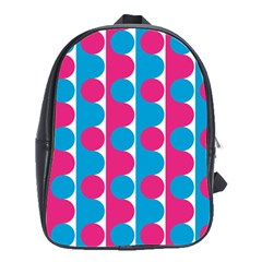 Pink And Bluedots Pattern School Bags(large)  by BangZart