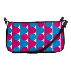 Pink And Bluedots Pattern Shoulder Clutch Bags by BangZart