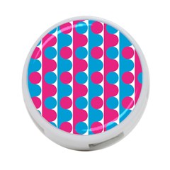 Pink And Bluedots Pattern 4-port Usb Hub (one Side) by BangZart