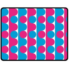 Pink And Bluedots Pattern Fleece Blanket (medium) 