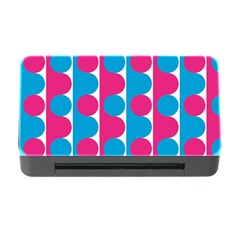 Pink And Bluedots Pattern Memory Card Reader With Cf