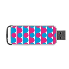 Pink And Bluedots Pattern Portable Usb Flash (two Sides) by BangZart