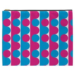 Pink And Bluedots Pattern Cosmetic Bag (xxxl)  by BangZart