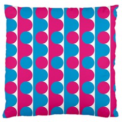 Pink And Bluedots Pattern Standard Flano Cushion Case (two Sides) by BangZart