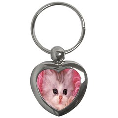 Cat  Animal  Kitten  Pet Key Chains (heart)  by BangZart