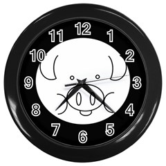 Pig Logo Wall Clocks (black) by BangZart