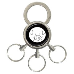 Pig Logo 3-ring Key Chains by BangZart