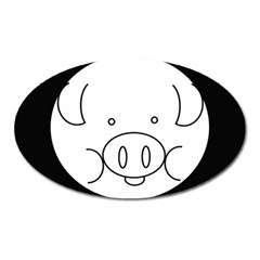 Pig Logo Oval Magnet