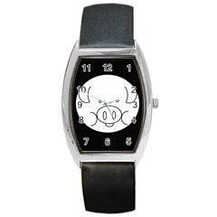 Pig Logo Barrel Style Metal Watch by BangZart