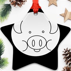 Pig Logo Star Ornament (two Sides) by BangZart