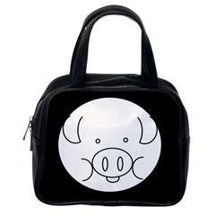 Pig Logo Classic Handbags (one Side) by BangZart