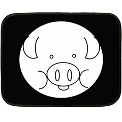 Pig Logo Fleece Blanket (mini) by BangZart