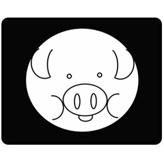 Pig Logo Fleece Blanket (medium)  by BangZart