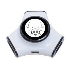 Pig Logo 3-port Usb Hub