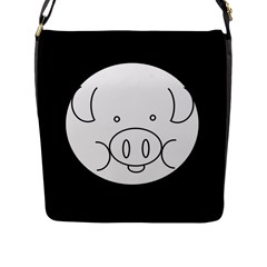 Pig Logo Flap Messenger Bag (l)  by BangZart