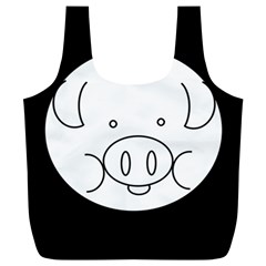 Pig Logo Full Print Recycle Bags (l)  by BangZart